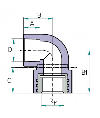 На фото Hi-Therm PP-R wall elbow for drywall